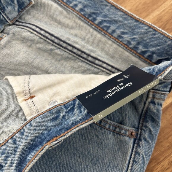 Abercrombie & Fitch Curve Love Mid Rise The A&F Jort Shorts Raw Hem Women’s 32 - Picture 10 of 16